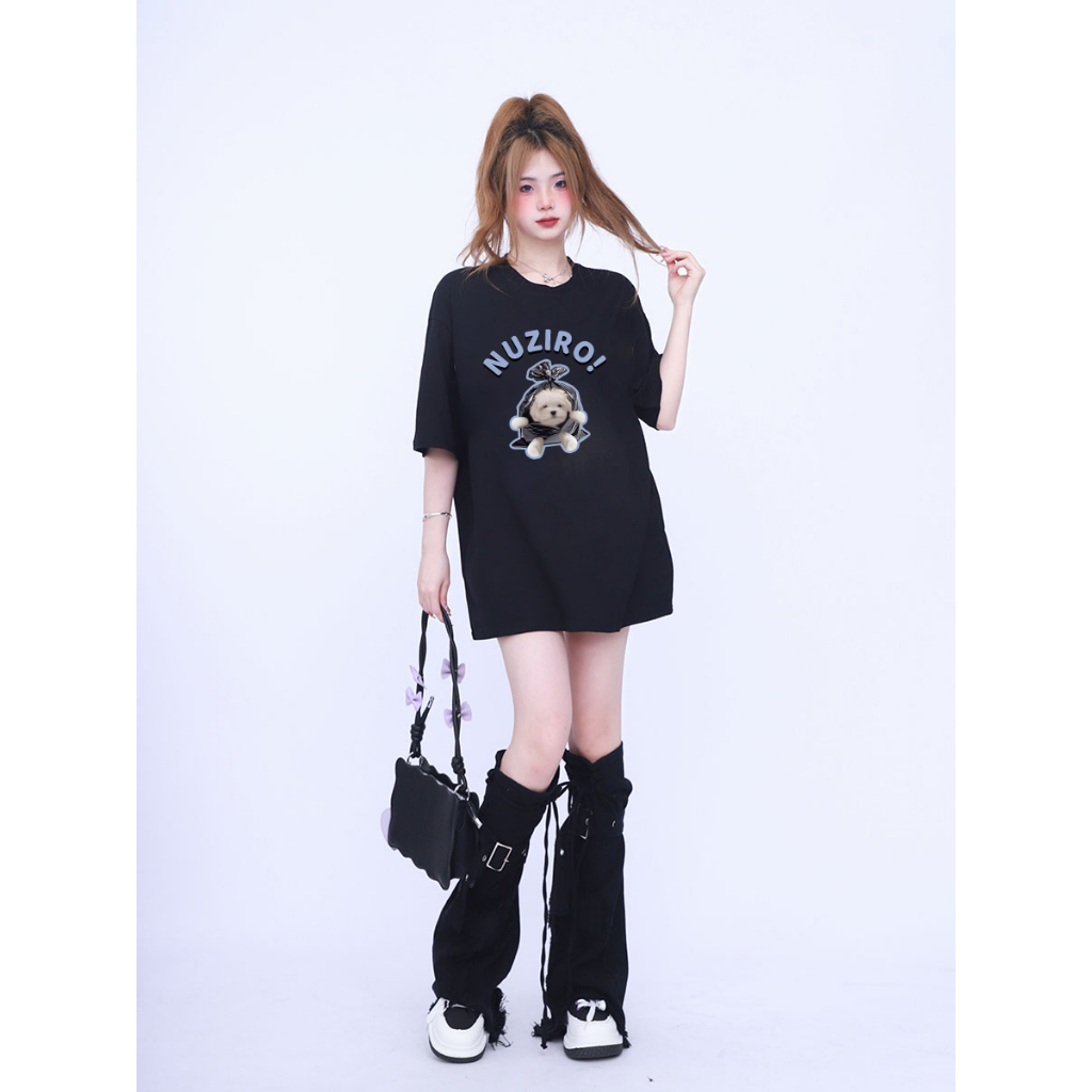 RELACH | áo thun unise|A Puppy in a Garbage Bag Print| áo phông nữ áo phông cotton nữ oversized T-shirt