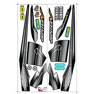 Tem rời dán xe jupiter v xe đen bac