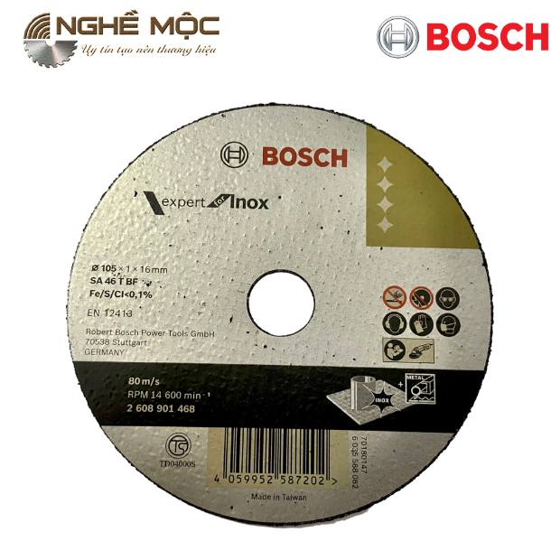 Đá cắt inox 105x1.0x16mm Bosch 2608901468