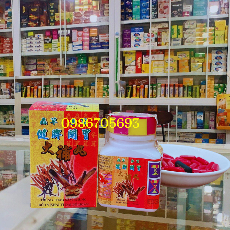 Trùng Thảo Sâm Nhung Xịn (Tem nai phản quang, viên đen có chữ) Hỗ Trợ Tăng Cân 34 viên