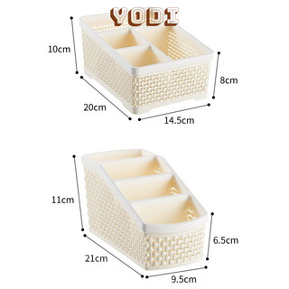 Khay nhựa, rổ nhựa 4 ngăn đựng đồ, khay nhựa 4 ngăn tiện ích đựng được nhiều đồ, khay 4 ngăn hình thang và hình chữ nhật