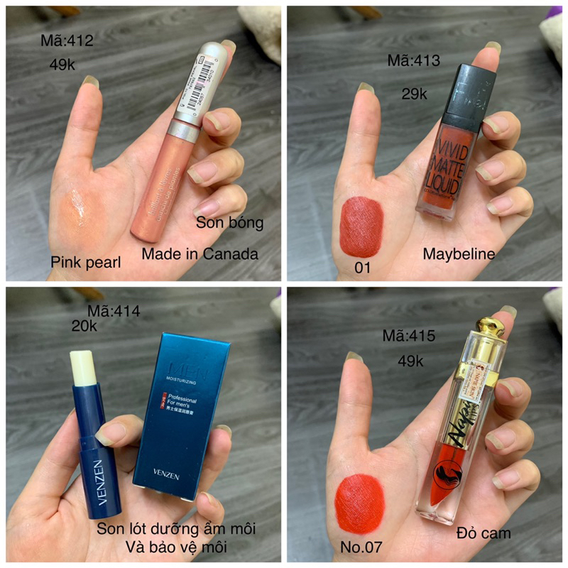 Son Tester/2hand Các Hãng Đủ Màu mã 412-415