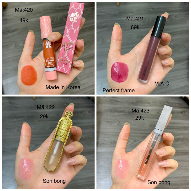 Son Tester/2hand Các Hãng Đủ Màu mã 420-423