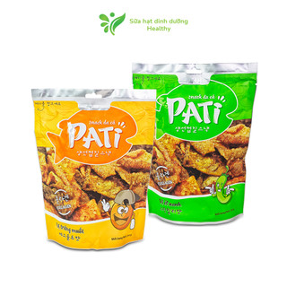 Snack Da Cá PATI Cao Cấp Chiên Giòn Vị Ớt Xanh/ Trứng Muối (Gói 50g)