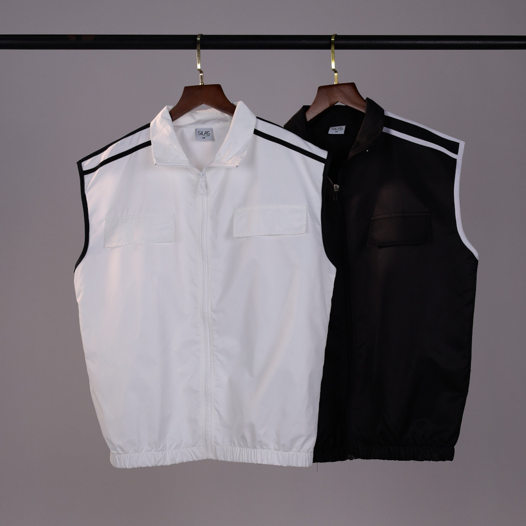 Áo Gile Silas Bepo Khóa Kéo Unisex Dù Thoáng Mát, Năng Động