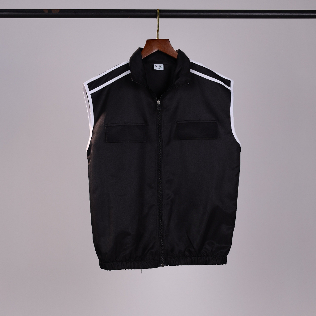 Áo Gile Silas Bepo Khóa Kéo Unisex Dù Thoáng Mát, Năng Động