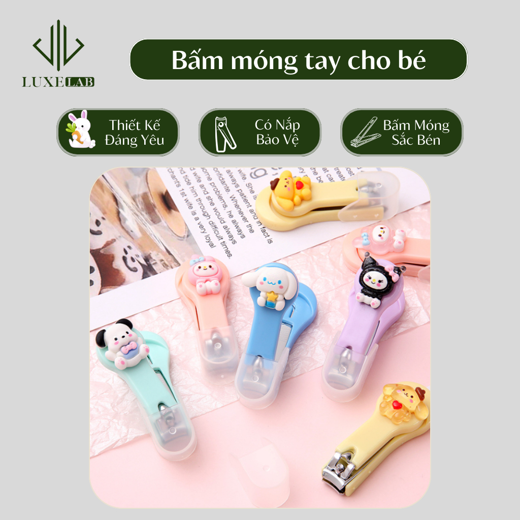 Bấm Móng Tay Cho Bé Hoạt Hình 3D Đáng Yêu, Siêu Bén LUXELAB 12487