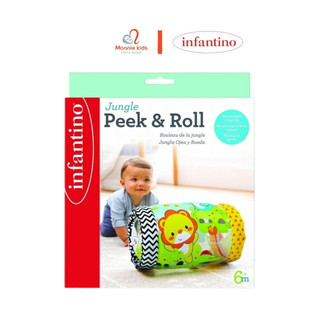Đồ chơi cho bé Infantino Peek and Roll Jungle 6M+ phát triển vận động - Monnie Kids