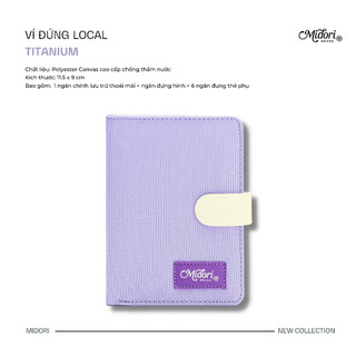 Ví Vải Đứng Nam Nữ Titanium Kháng Nước Unisex Local Brand Chính Hãng Mi Midori