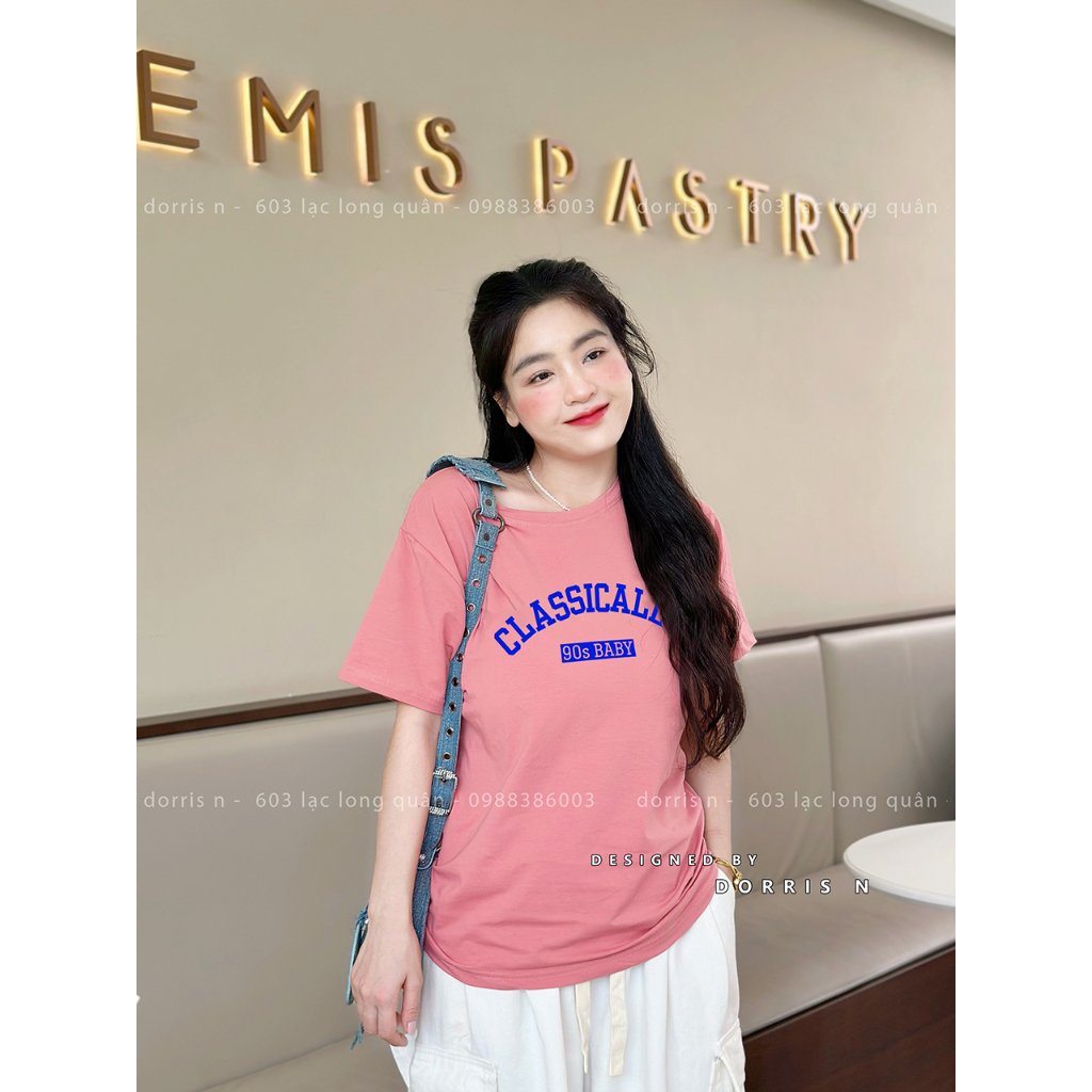 Áo phông thiết kế nhiều màu CLASSICALLY vải cotton 100% thoáng mát