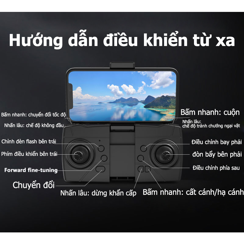 Drone từ xa có camera tích hợp cảm biến chống va chạm camera 8k bay 30 phút tầm bay 1500M Pin 20000mAh | BigBuy360 - bigbuy360.vn