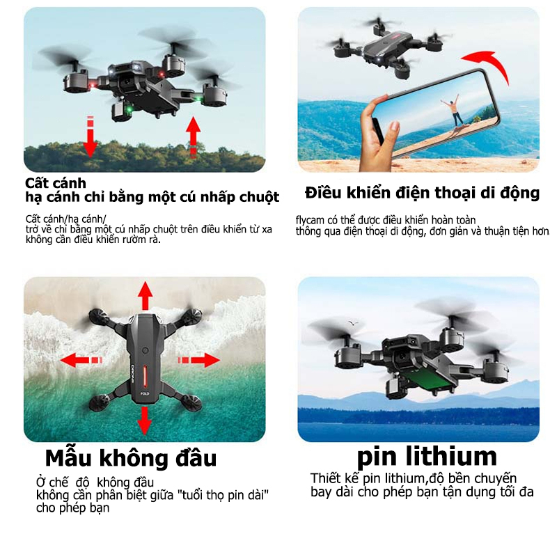 Drone từ xa có camera tích hợp cảm biến chống va chạm camera 8k bay 30 phút tầm bay 1500M Pin 20000mAh | BigBuy360 - bigbuy360.vn