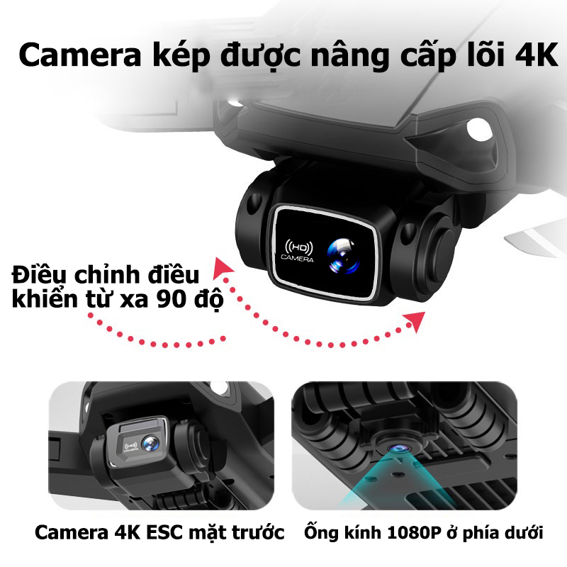 Drone từ xa có camera tích hợp cảm biến chống va chạm camera 8k bay 30 phút tầm bay 1500M Pin 20000mAh | BigBuy360 - bigbuy360.vn