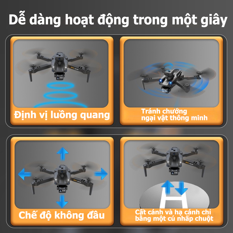 Drone từ xa có camera tích hợp cảm biến chống va chạm camera 8k bay 30 phút tầm bay 1500M Pin 20000mAh | BigBuy360 - bigbuy360.vn