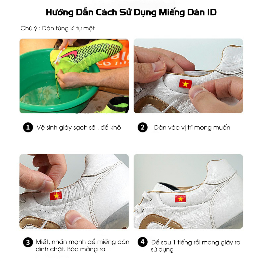 Miếng Dán ID In Chữ Số Logo Trang Trí Giày Bóng Đá