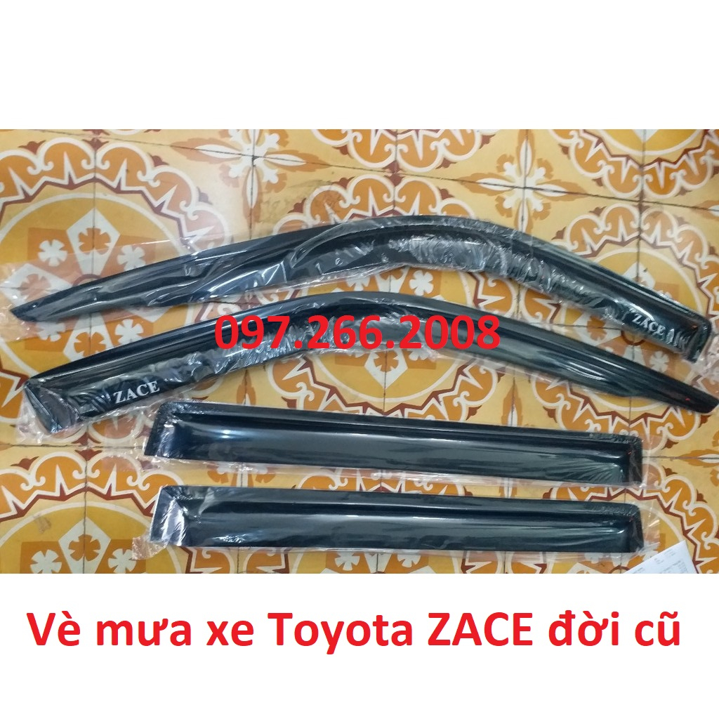 Vè che mưa nhựa đen xe Toyota Zace phù hợp tất cả các đời xe