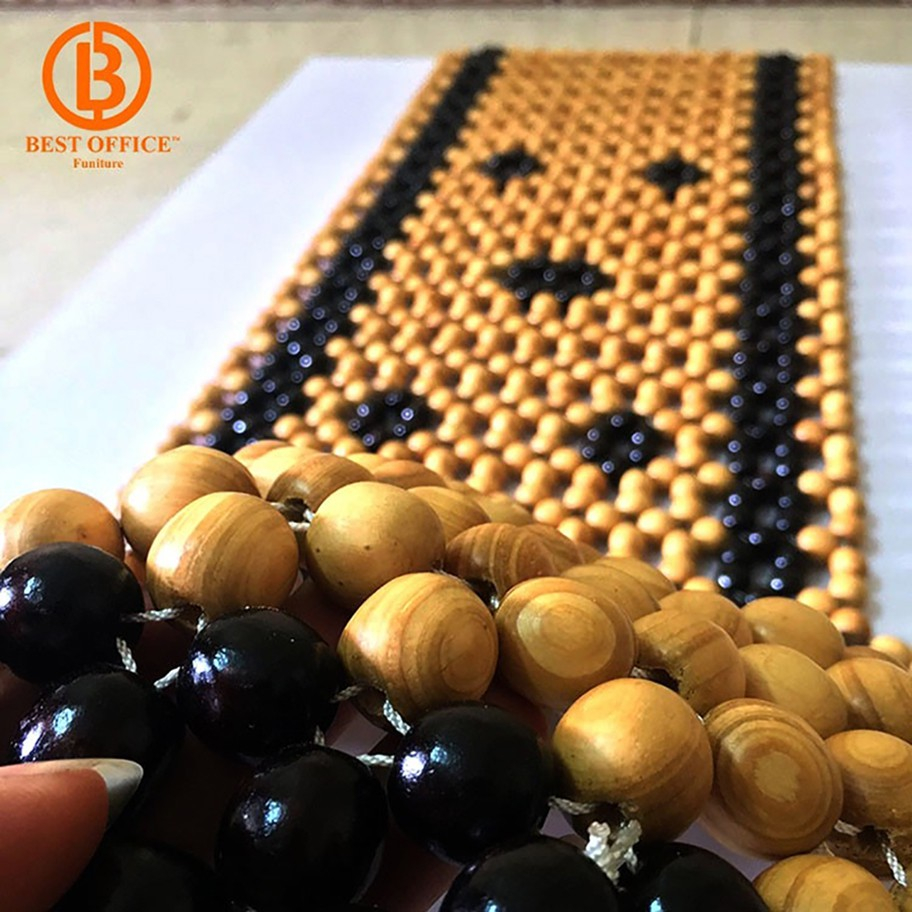 Lót Ghế Ô Tô Hạt Gỗ Thông Họa Tiết Cao Cấp - Đàn Thông Hoa