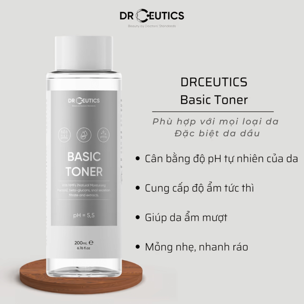 Basic Toner & Standard Toner Cấp Ẩm Cần Bằng Da DrCeutics