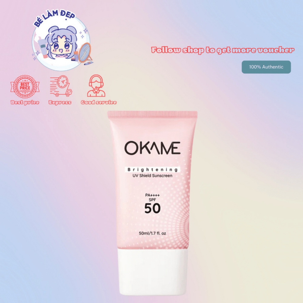 Kem Chống Nắng Dưỡng Trắng Nâng Tone Dịu Nhẹ Okame Brightening UV Shield Sunscreen