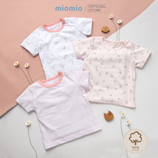 Combo 3 Áo Tay Cộc Nút Vai  Mùa Hè MIOMIO Vải Cotton Cho Bé Trai,Gái, Họa tiết (Từ 0-24 Tháng)Thoáng Mát Dễ Chịu
