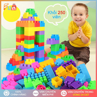 250 Miếng Đồ Chơi Khối Tương Thích Tự Làm Đồ Chơi Kết Hợp Câu Đố Sáng Tạo Cho Trẻ Em Khoảng 500g