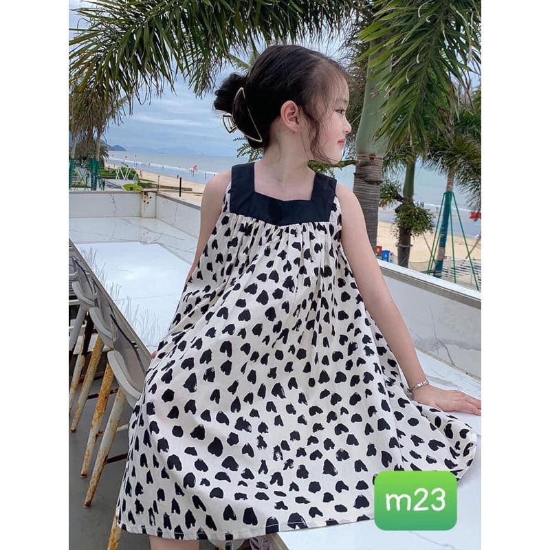 V123 váy xoè tim viền đen cho bé yêu 12-38kg nhà mộc baby v123