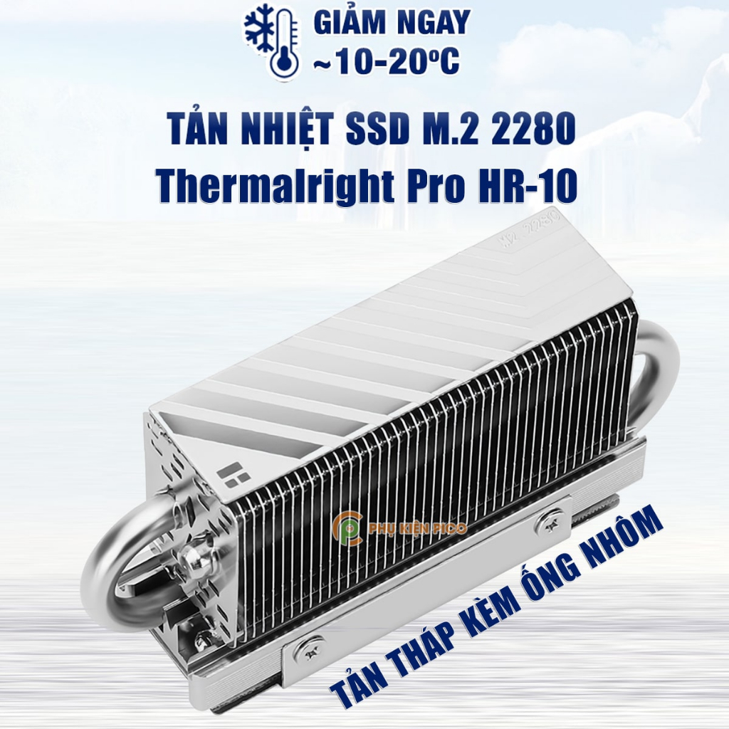 Tản nhiệt SSD M2 Thermalright Pro HR-10 2280 ốp tản nhiệt ổ cứng nvme M.2 Thermalright HR10 bản nâng cấp của HR09