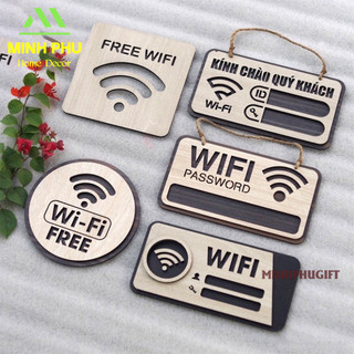  Bảng Gỗ Decor Quán Free Wifi trang trí cao cấp hiện đại
