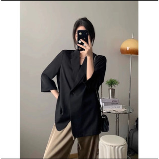 Áo Blazer Dài Tay Kèm 2 lớp áo vest form đẹp sang trọng dày dặn.