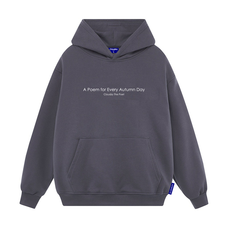 Áo hoodie nam nữ local brand unisex cặp đôi nỉ ngoại cotton form rộng có mũ xám đen dày oversize CLOUDZY HD POEM