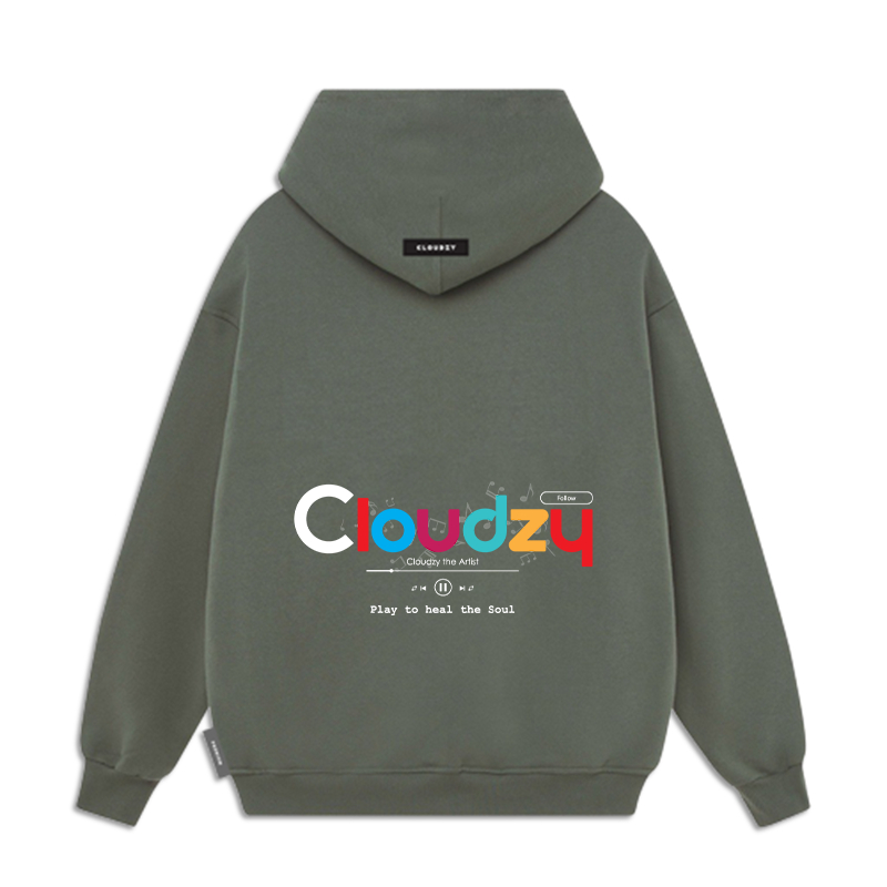 Áo hoodie nam nữ local brand unisex cặp đôi nỉ ngoại cotton form rộng có mũ xám đen dày CLOUDZY HD PLAYER