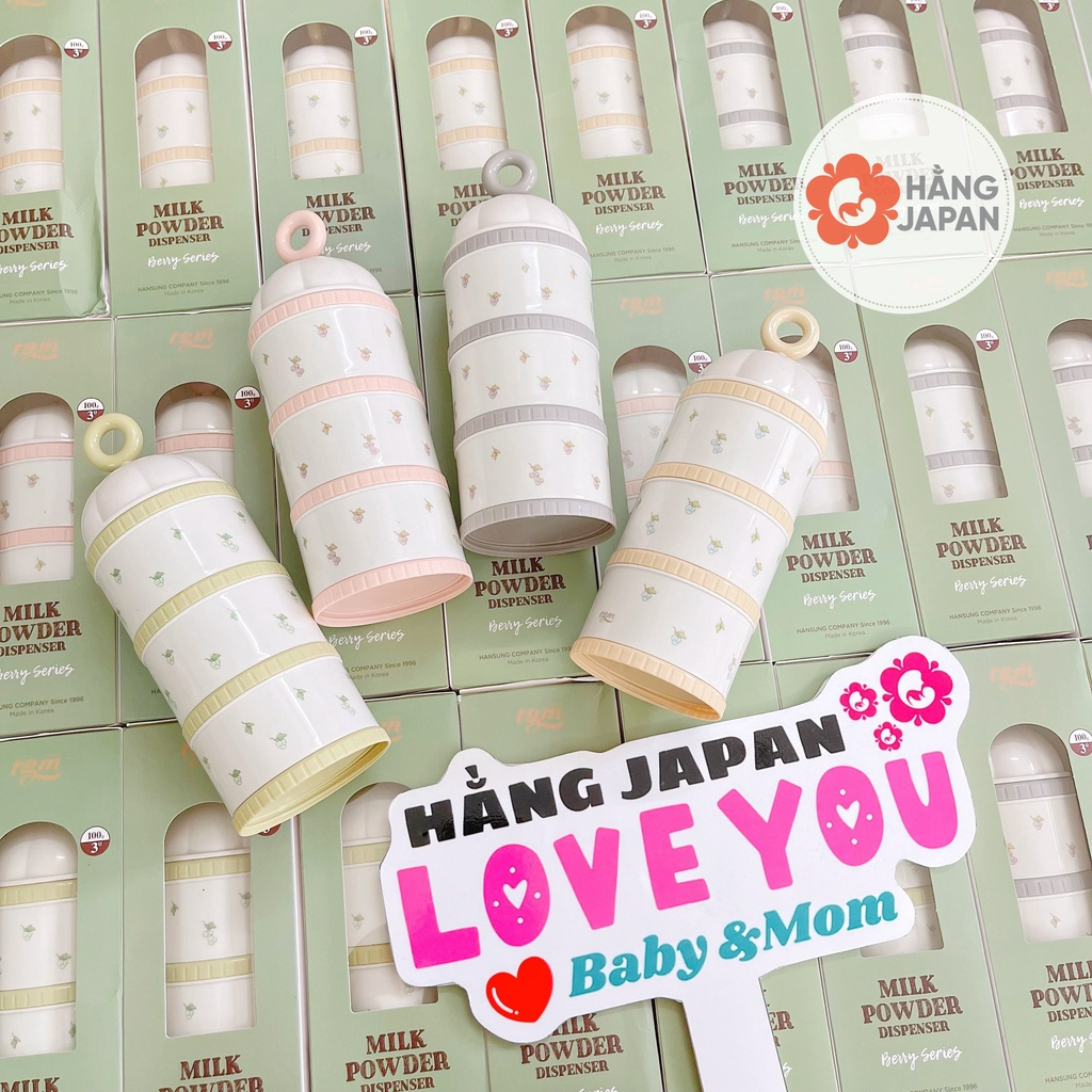 HỘP CHIA SỮA 3 TẦNG TGM ẢNH THẬT - CAM ĐOAN HÀNG CHUẨN HÀN 7,4 x 7,4 x 20,7cm