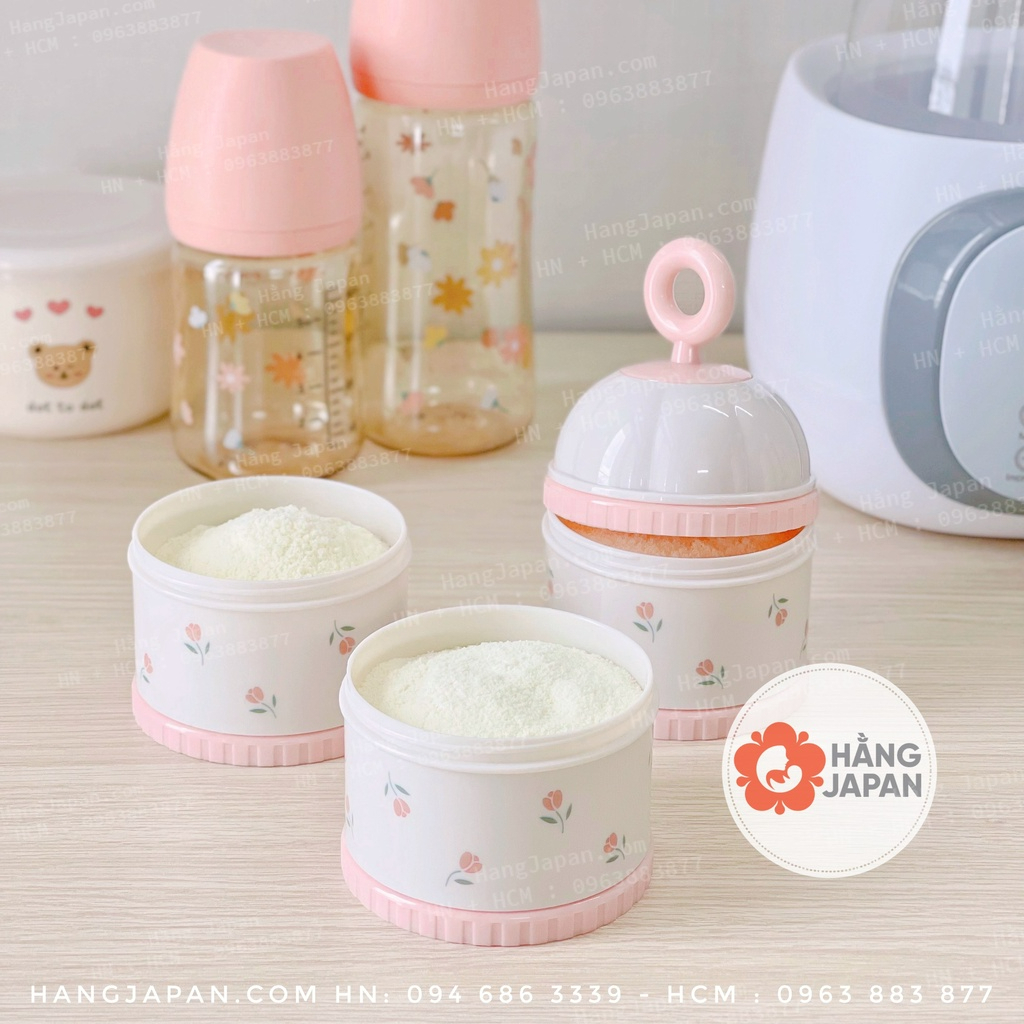 HỘP CHIA SỮA 3 TẦNG TGM ẢNH THẬT - CAM ĐOAN HÀNG CHUẨN HÀN 7,4 x 7,4 x 20,7cm