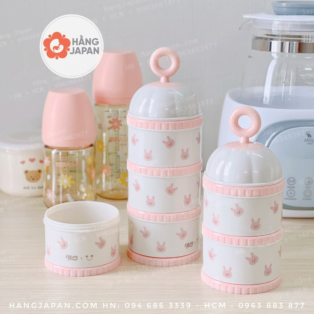 HỘP CHIA SỮA 3 TẦNG TGM ẢNH THẬT - CAM ĐOAN HÀNG CHUẨN HÀN 7,4 x 7,4 x 20,7cm