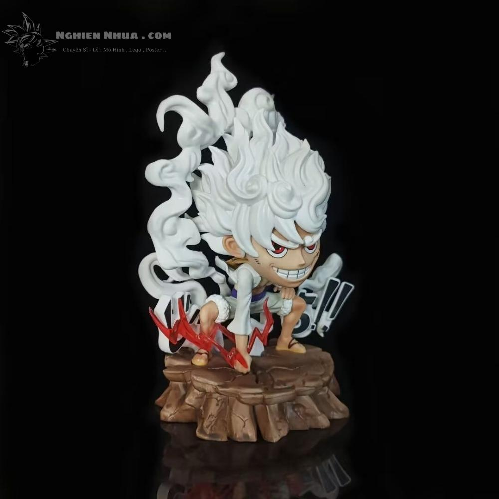 Mô Hình OnePiece Luffy nika gear 5 trạng thái chiến đấu siêu ngầu cao 15.5cm nặng 350g , Figure OnePiece - có vỏ hộp màu