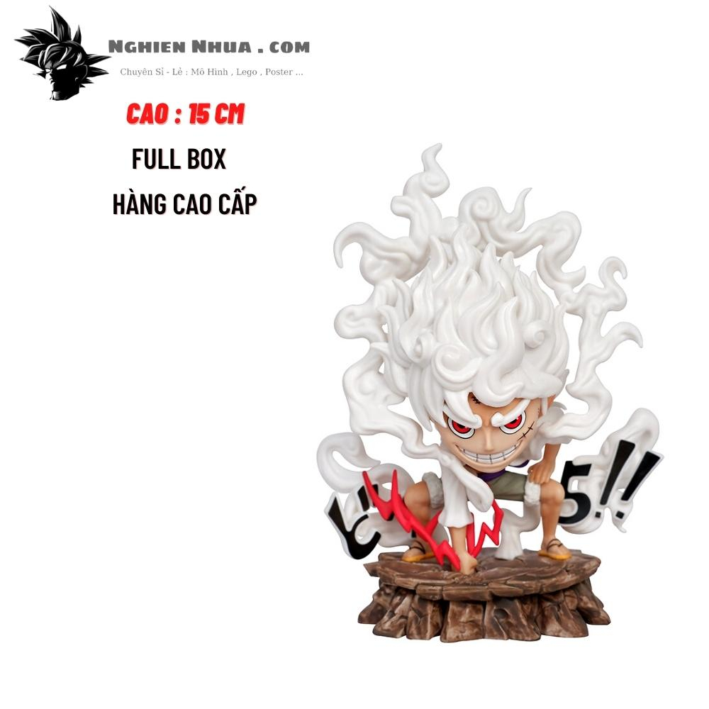 Mô Hình OnePiece Luffy nika gear 5 trạng thái chiến đấu siêu ngầu cao 15.5cm nặng 350g , Figure OnePiece - có vỏ hộp màu