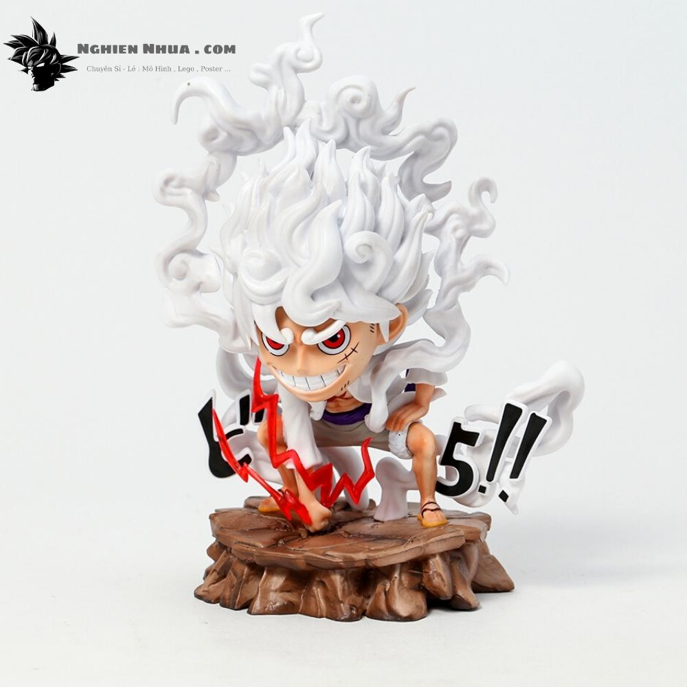 Mô Hình OnePiece Luffy nika gear 5 trạng thái chiến đấu siêu ngầu cao 15.5cm nặng 350g , Figure OnePiece - có vỏ hộp màu