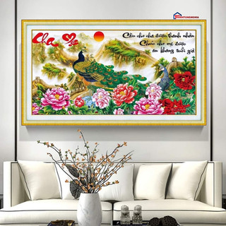 Tranh đính đá cha mẹ DF849 LV120 (1m x 54cm)
