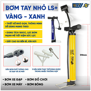 Bơm tay nhỏ, bơm cầm tay mini LS+ bơm nhỏ gọn đa năng, bơm bóng, bơm xe đạp, xe máy