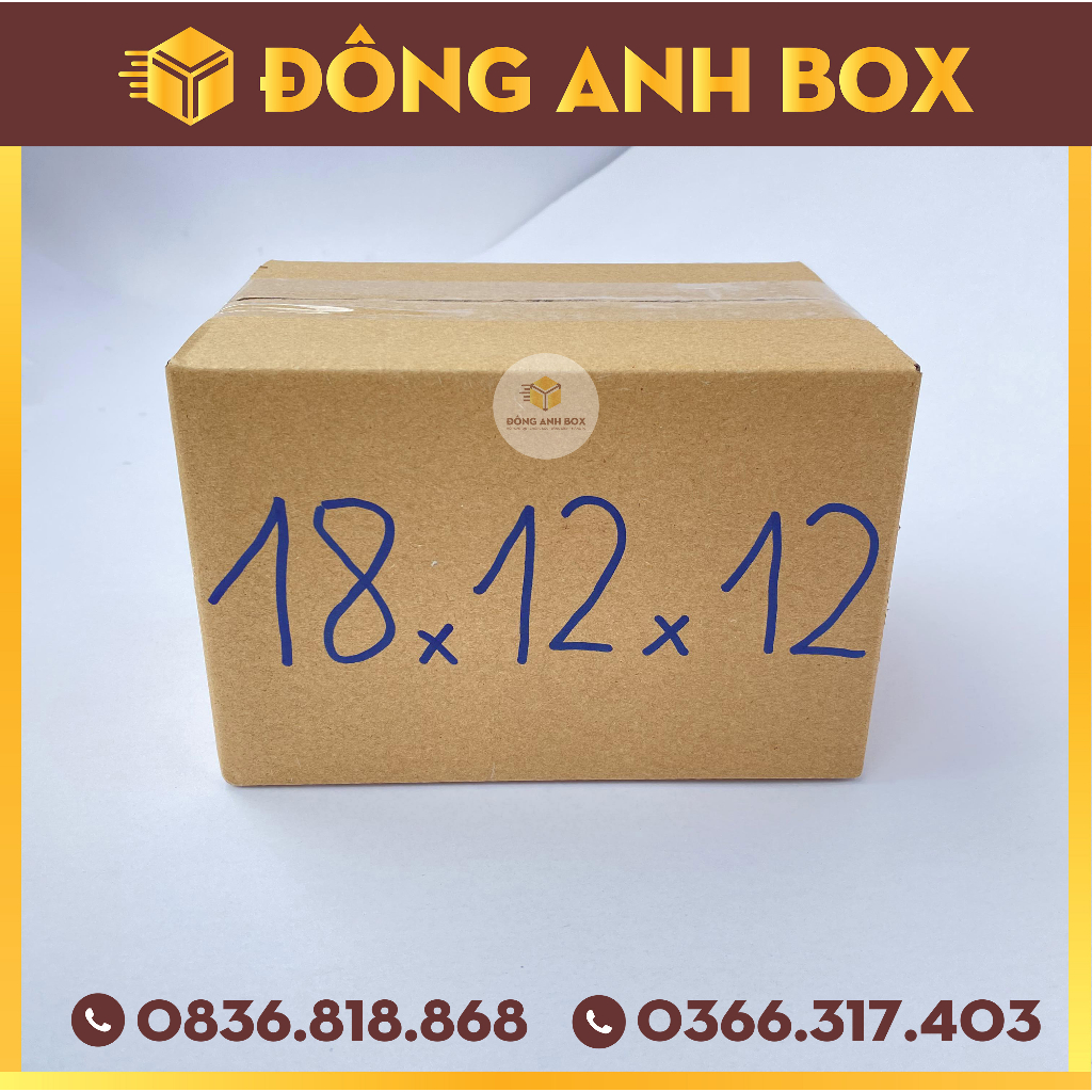 Set 50 hộp 18x12x12, hộp giấy đóng hàng, hộp shipcod ,hộp carton giá rẻ tại xưởng