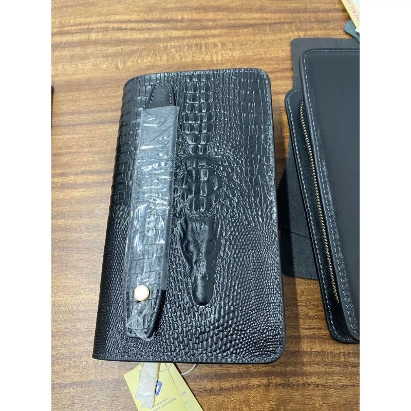 Clutch ví cầm tay da bò thật 2 dây khóa cao cấp rẻ vô địch