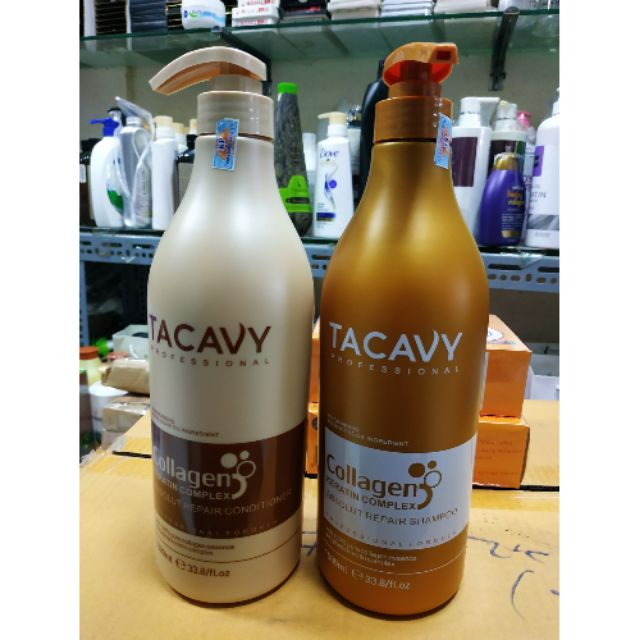 Cặp Dầu Gội Xả TACAVY 1000ml | Giảm Gãy Rụng, Phục Hồi Tóc Hư Tổn, Khô Xơ | Hàng Chính Hãng