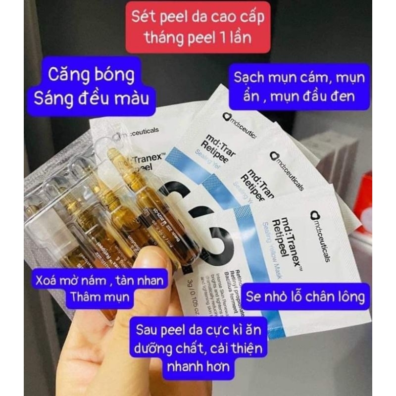 Thay da sinh học 𝗣𝗘𝗘𝗟 MD:Ceuticals 𝗧𝗥𝗔𝗡𝗘𝗫𝗔𝗠𝗜𝗖 𝗔𝗖𝗜𝗗 & 𝗥𝗘𝗧𝗜𝗡𝗢𝗟