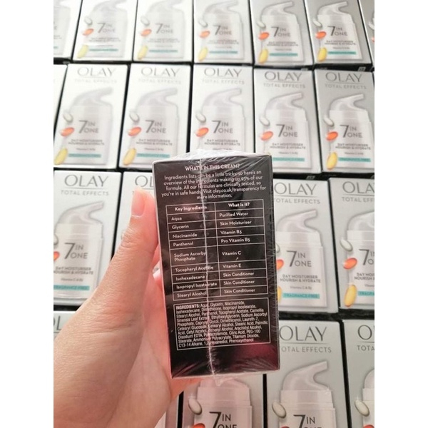 Kem dưỡng Olay ngày và đêm KHÔNG HƯƠNG LIỆU - Total Effects 7in1 50ml trắng da chống lão hóa