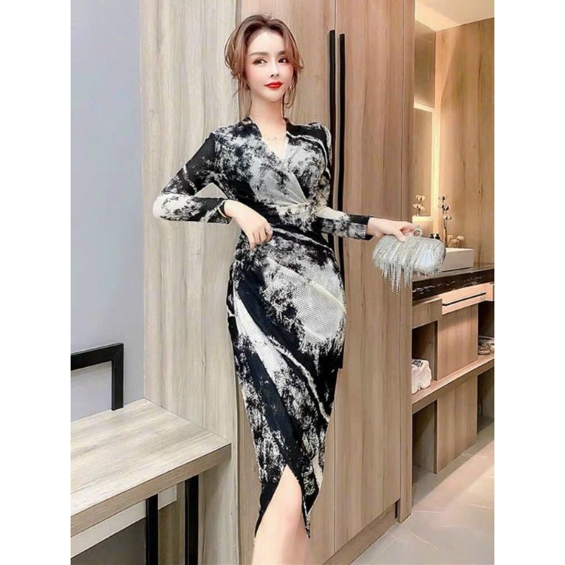 ĐẦM BODY THUN LƯỚI RẰN RI