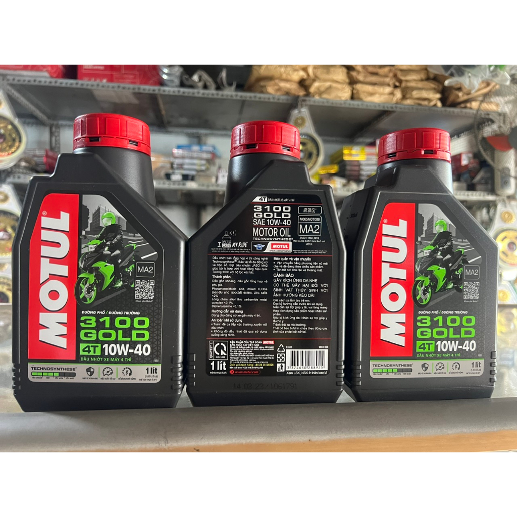 Dầu nhớt Motul 3100gold 10W-40 , 800ml dành cho xe số