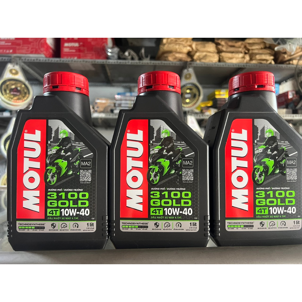 Dầu nhớt Motul 3100gold 10W-40 , 800ml dành cho xe số