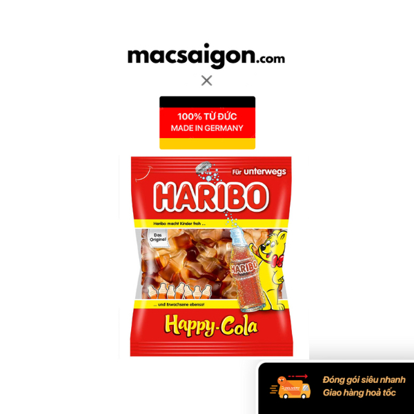 Kẹo dẻo Đức Haribo Happy Cola 100g - HSD 5.2024 - 4001686323366