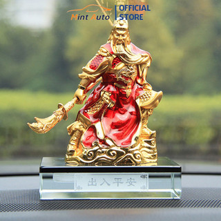 Tượng quan công phong thủy trang trí taplo ô tô, bàn làm việc tặng kèm nước hoa
