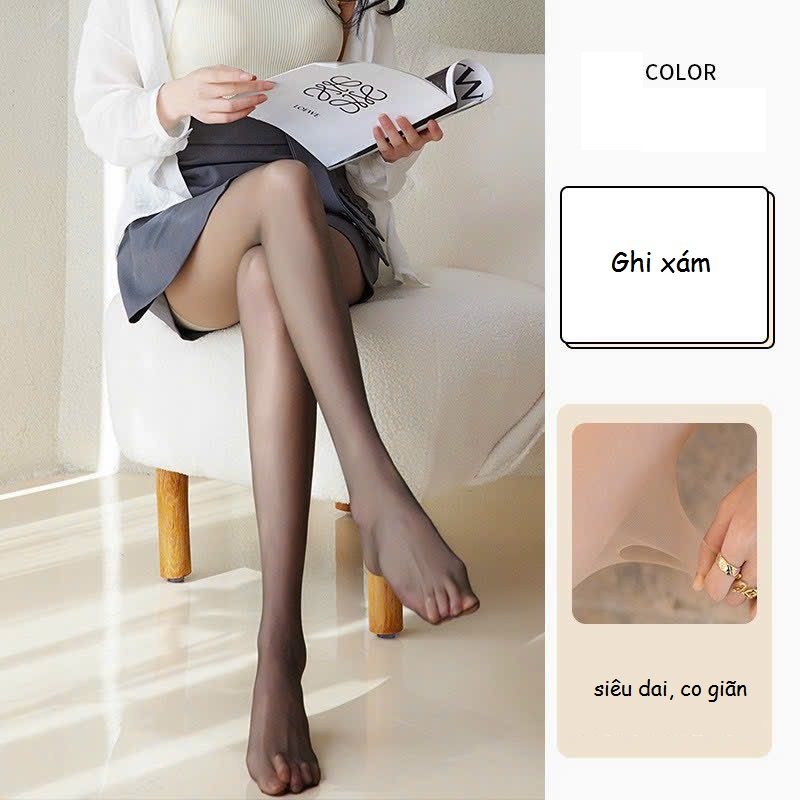 Quần tất trà sữa trong suốt cực kỳ tôn chân